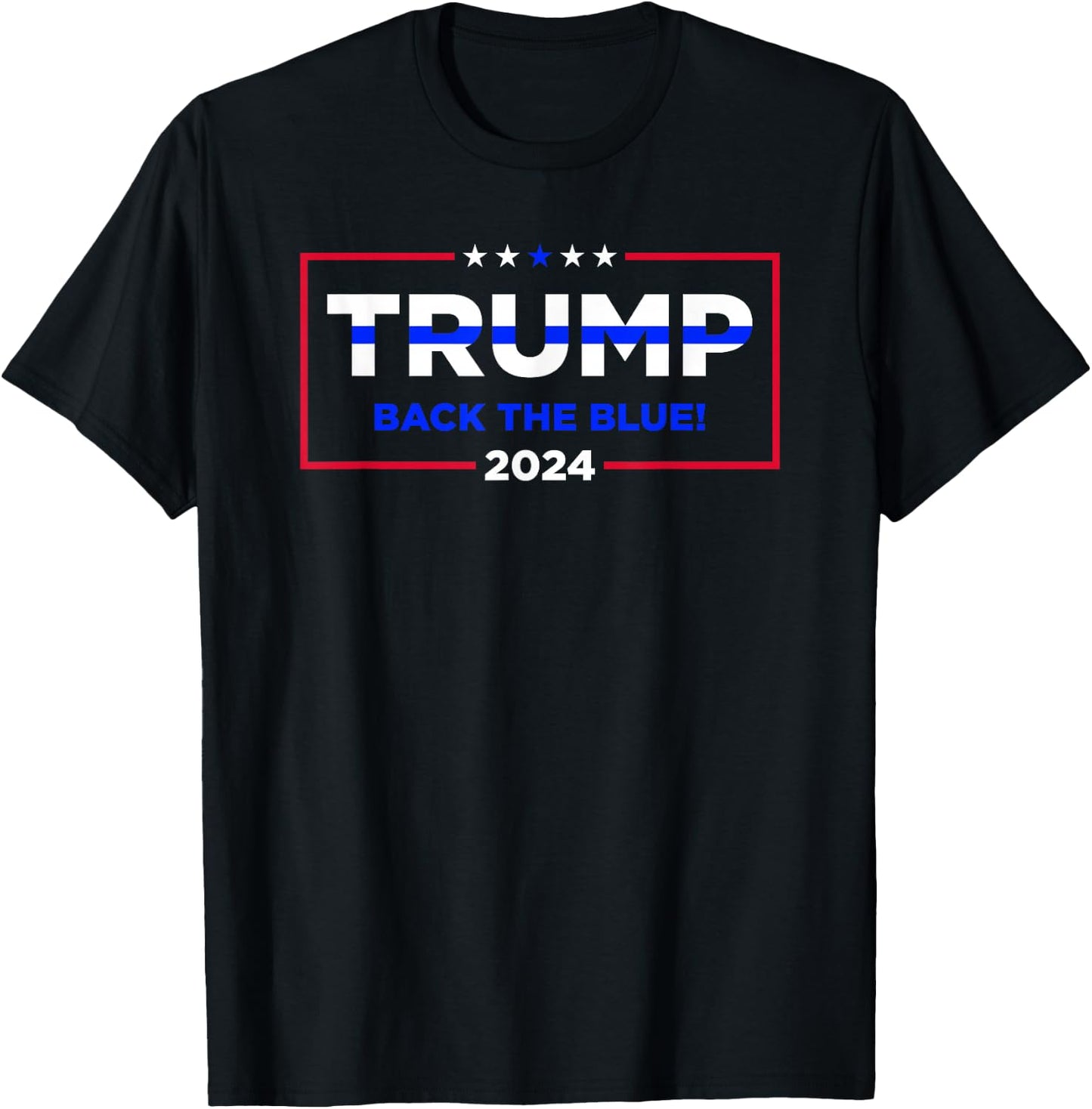 Trump Back The Blue, Police for Trump 2024 T-Shirt - T-Shirt | Black