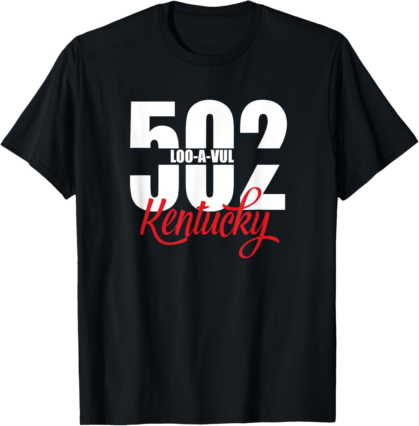502 Louisville Area Code Kentucky Funny T-Shirt - T-Shirt | Black