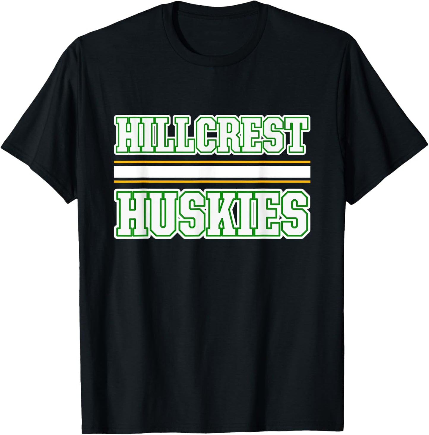 Hillcrest Huskies Horizontal Stripes T-Shirt - T-Shirt | Black