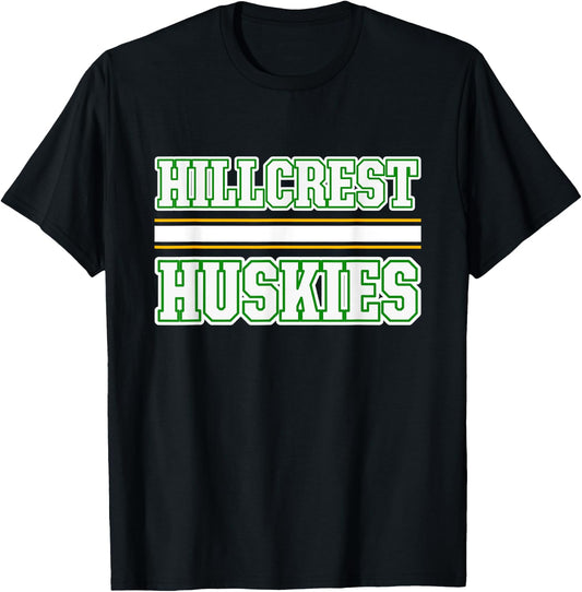 Hillcrest Huskies Horizontal Stripes T-Shirt - T-Shirt | Black