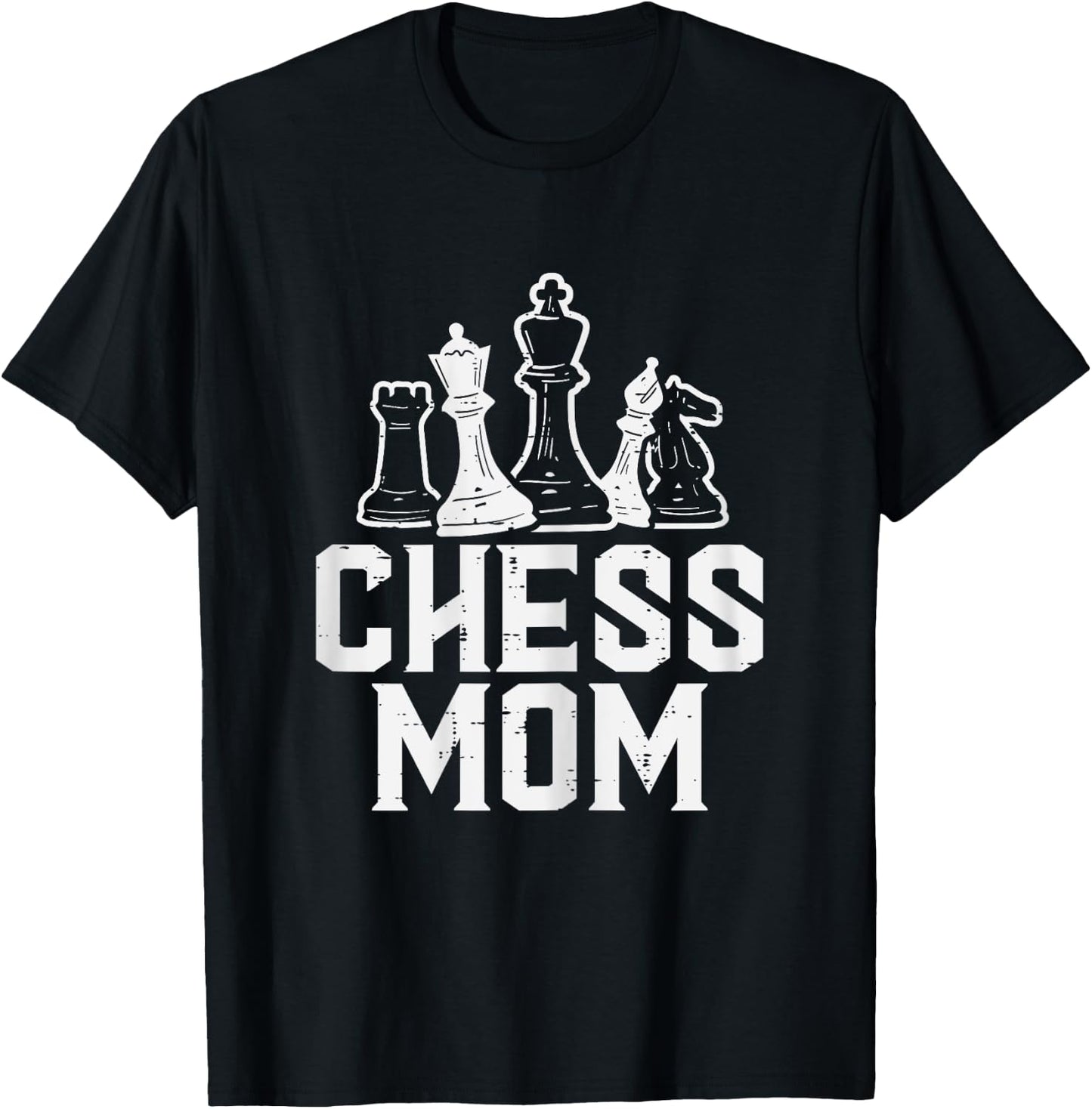 Chess Mom Family Matching Master Player Mommy Mama Women T-Shirt - T-Shirt | Black