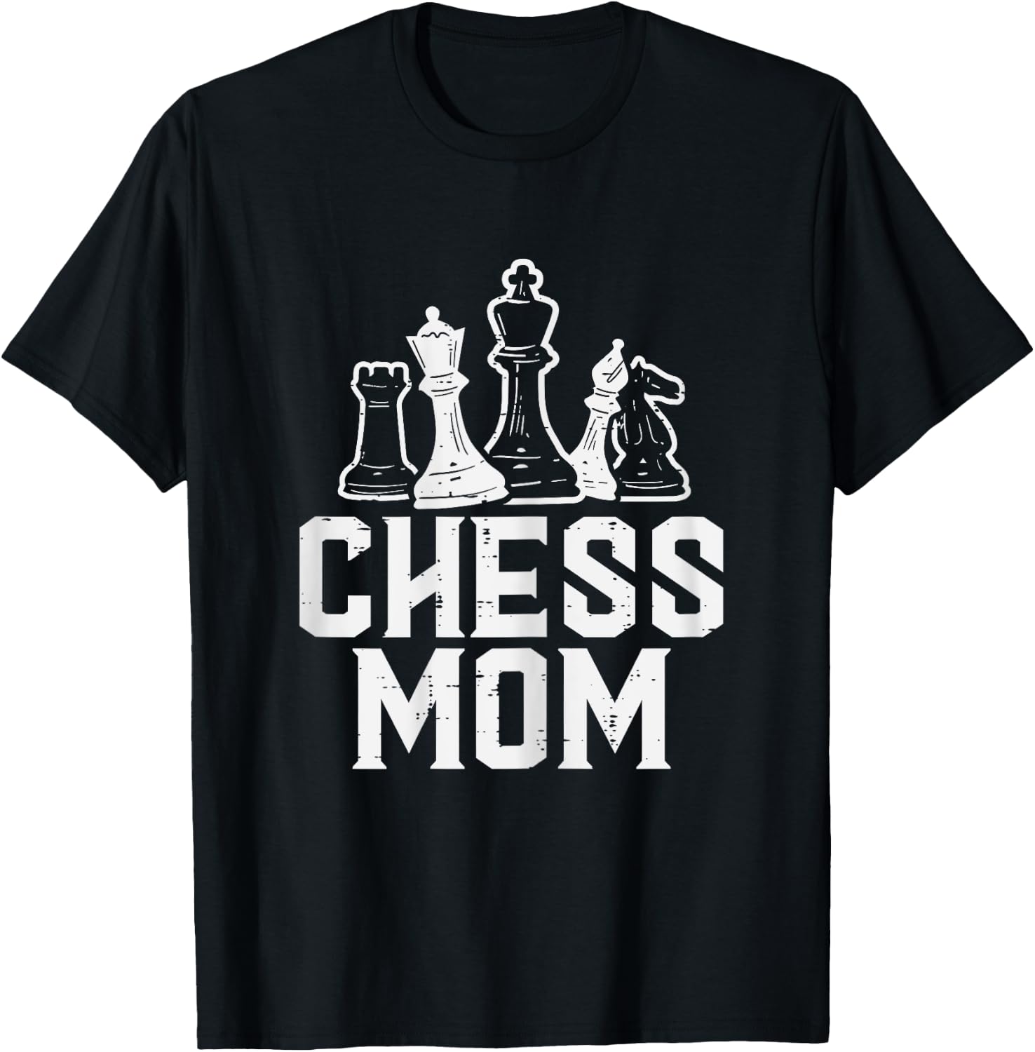 Chess Mom Family Matching Master Player Mommy Mama Women T-Shirt - T-Shirt | Black