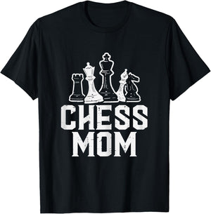 Chess Mom Family Matching Master Player Mommy Mama Women T-Shirt - T-Shirt | Black