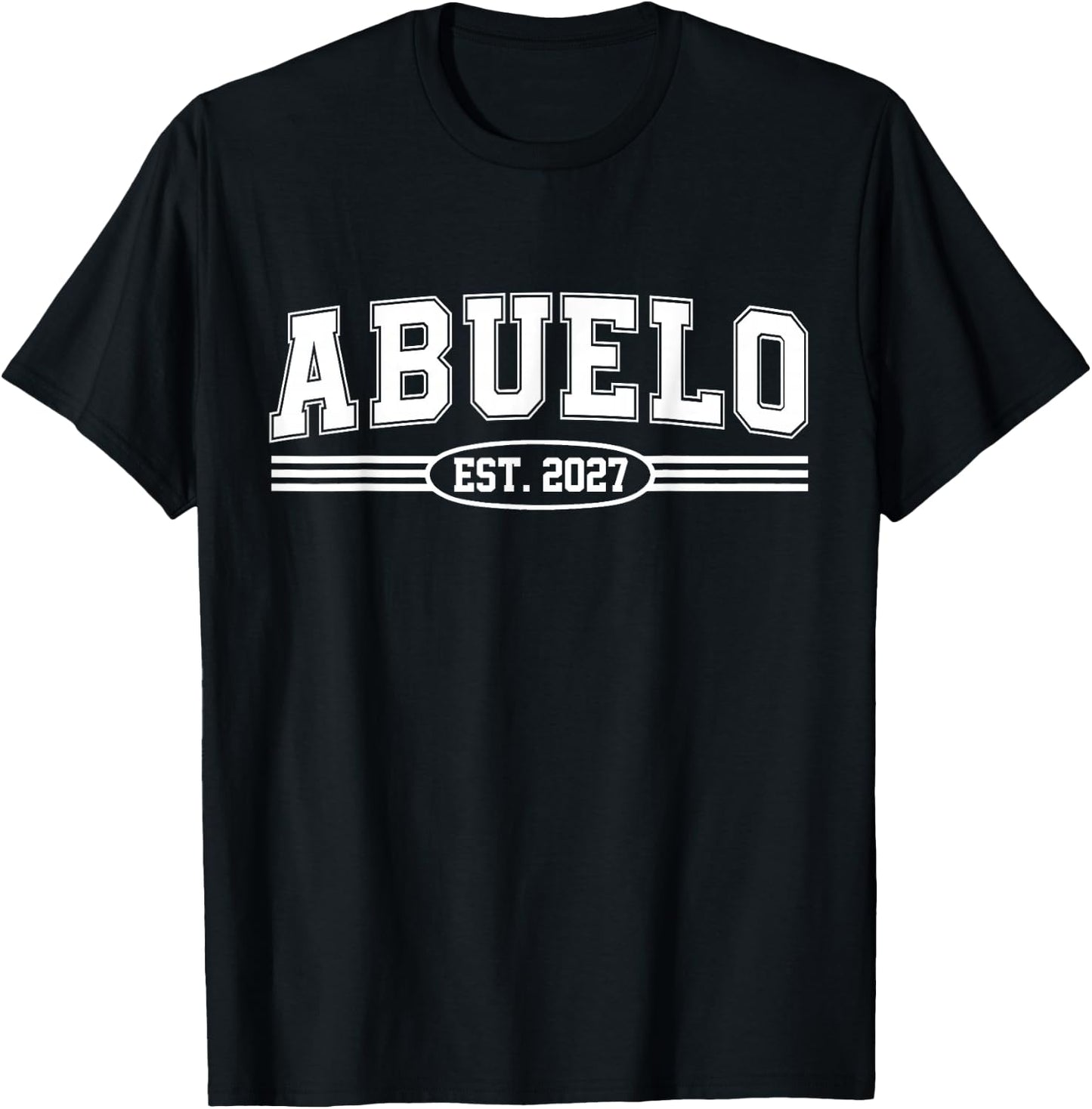 Promoted to Abuelo Est 2027 Retro Soon to Be Abuelo Est 2027 T-Shirt - T-Shirt | Black
