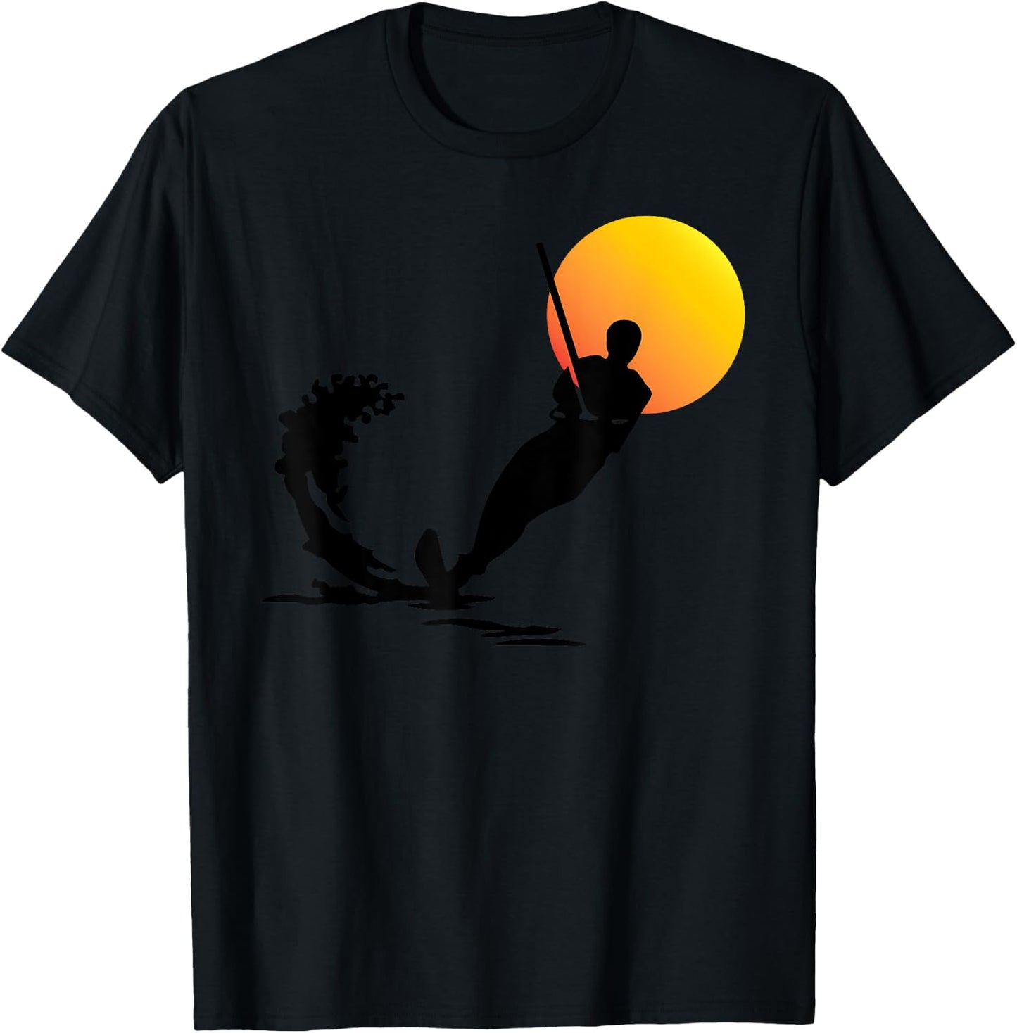 Water Skiing Shirt | Cool Surface Water Sport Lovers Gift T-Shirt - T-Shirt | Black
