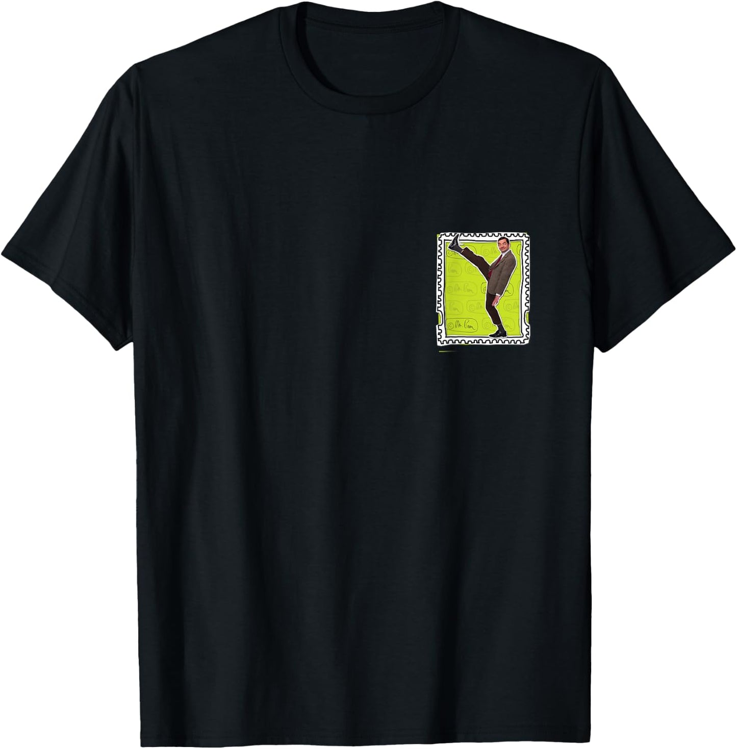 Mr Bean Pocket T-Shirt - T-Shirt | Black