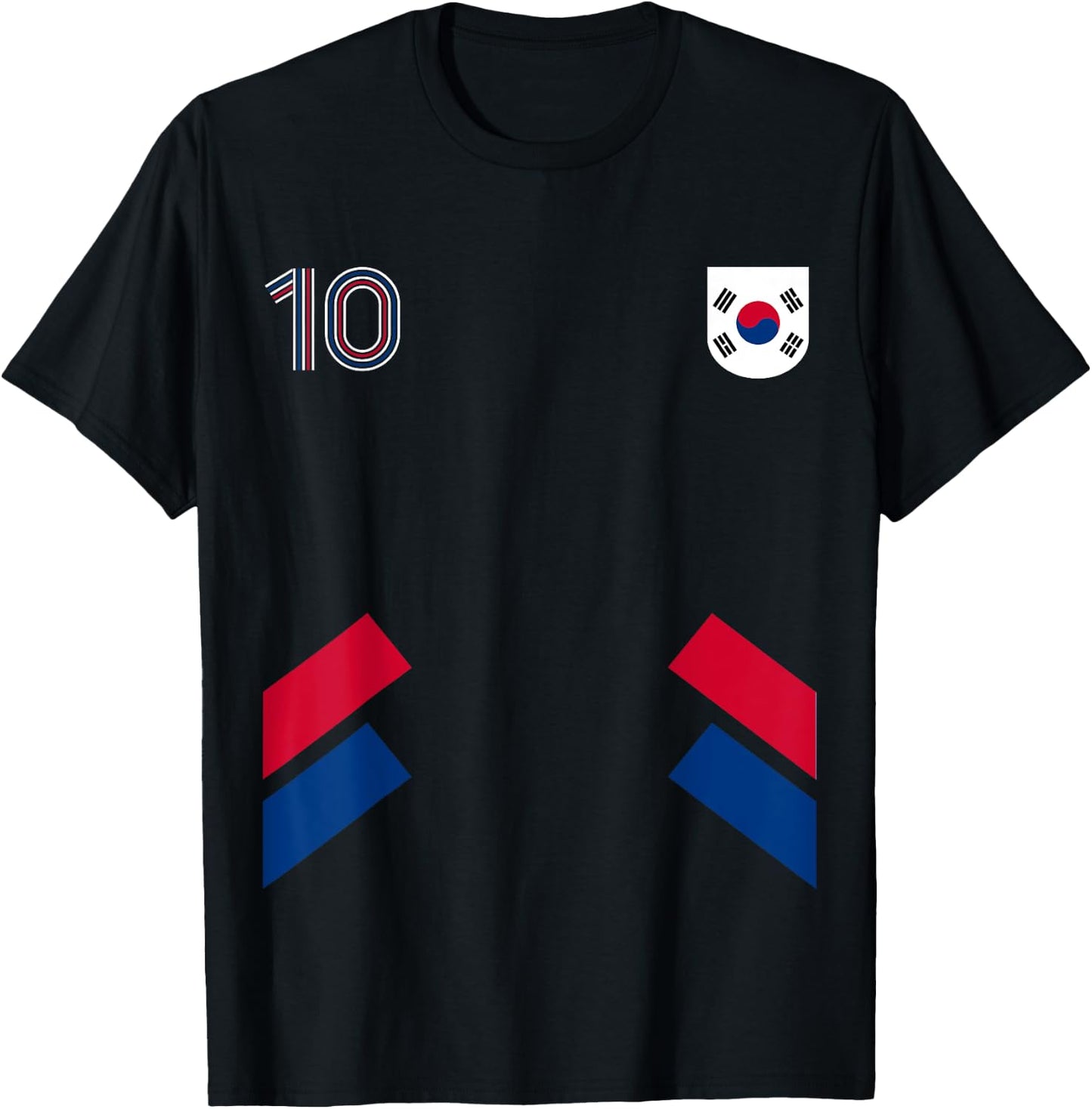 Retro10 South Korea Football South Korea Soccer Flag T-Shirt - T-Shirt | Black