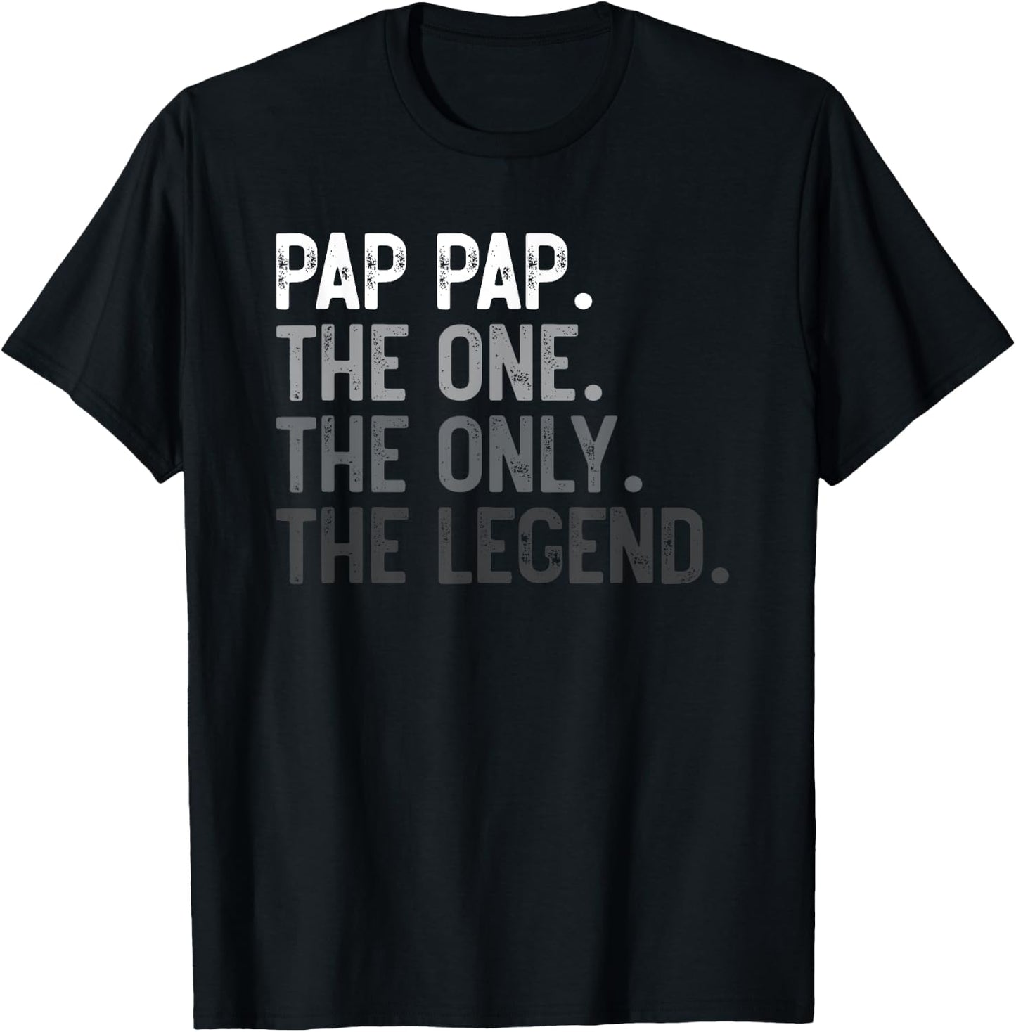 Pap Pap Funny Father's Day - Men's Black Retro Sports - Small - Short Sleeve - Spread Collar - Perfect for Father's Day T-Shirt - T-Shirt | Black