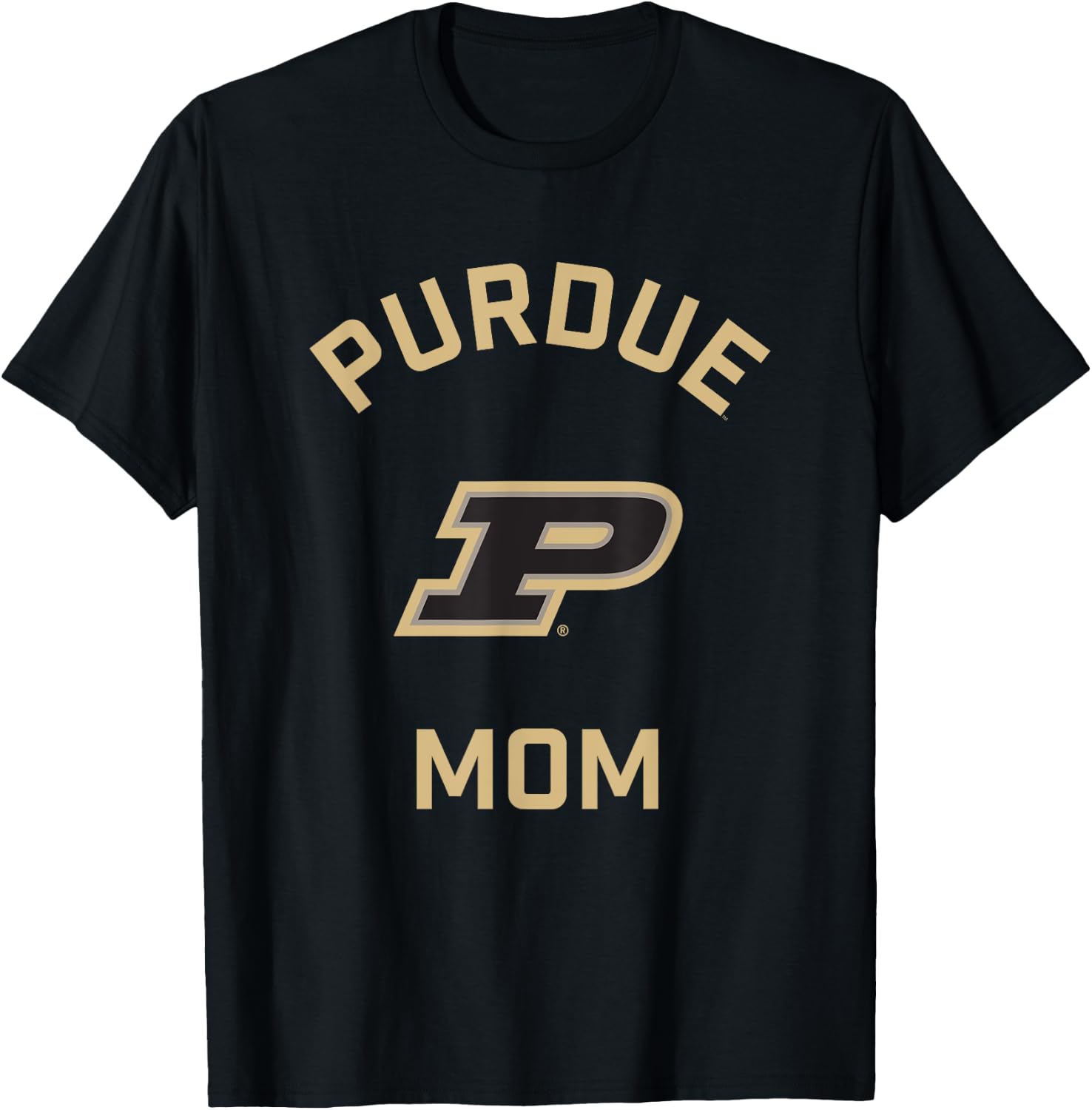Purdue University Boilermakers Arched Mom T-Shirt - T-Shirt | Black