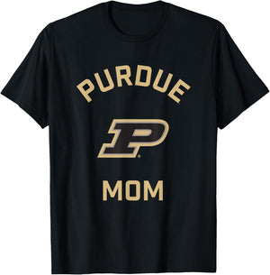 Purdue University Boilermakers Arched Mom T-Shirt - T-Shirt | Black