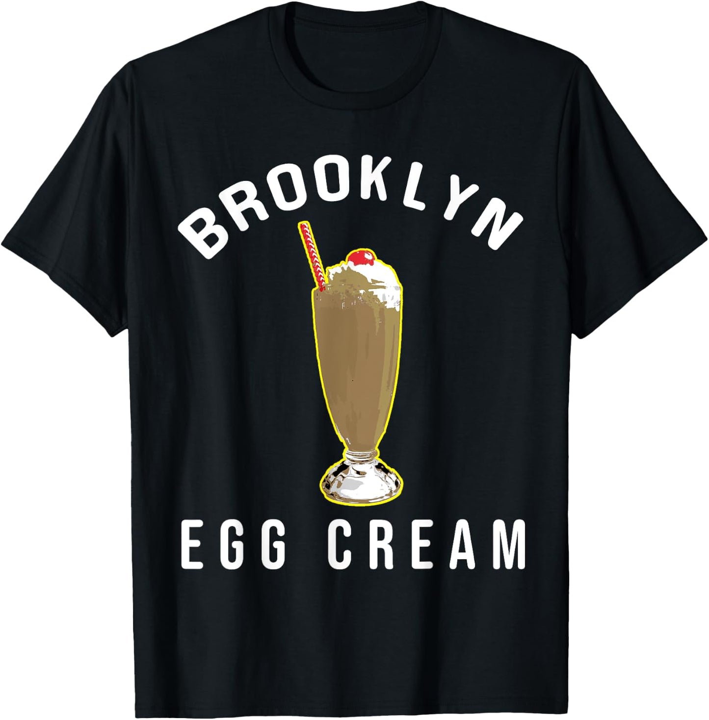 Retro Brooklyn New York Egg Cream NY Old School Home T-Shirt - T-Shirt | Black