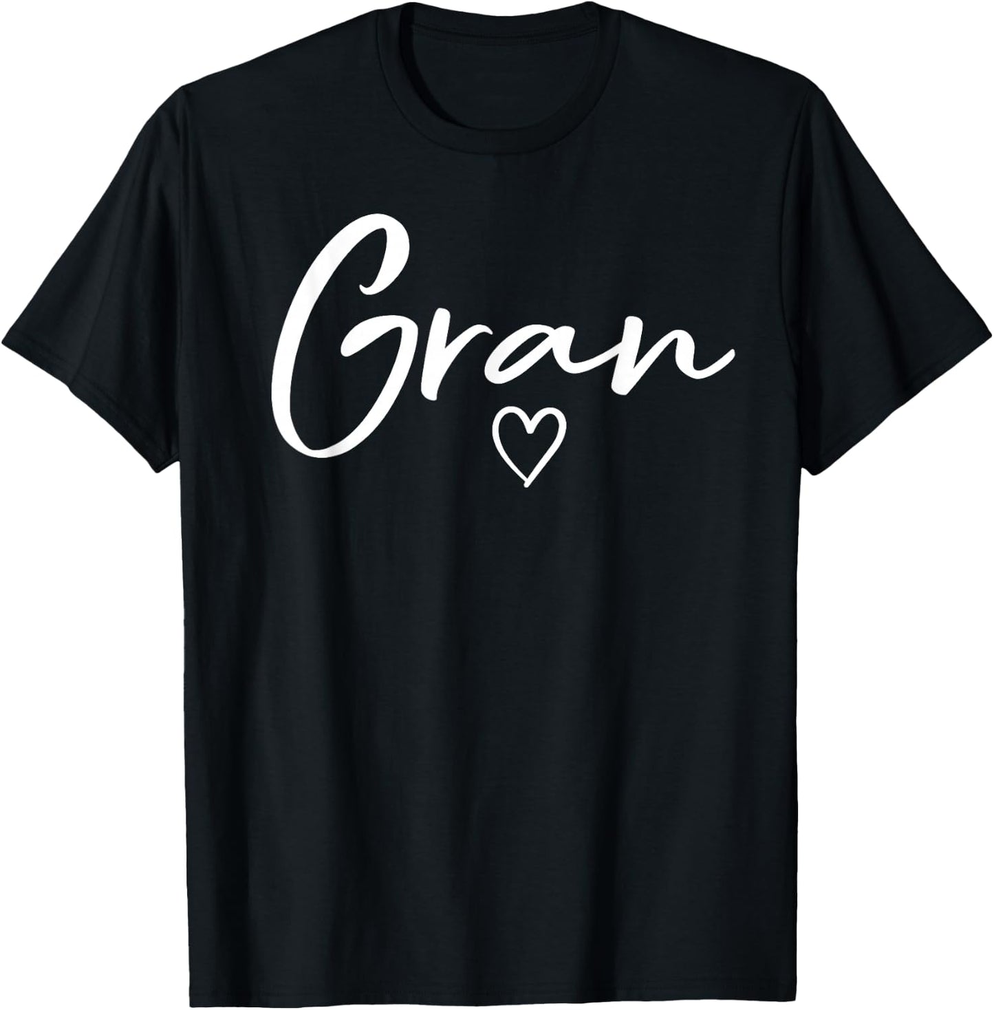 Gran Gifts Grandma Heart Mother's Day Gran T-Shirt - T-Shirt | Black