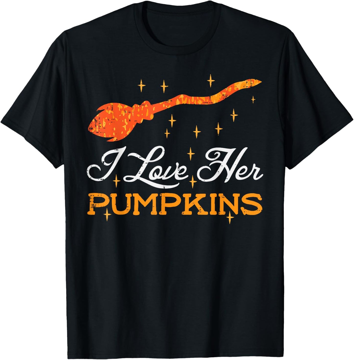 Halloween I Love Her Pumpkins Matching Couple Costume Men T-Shirt - T-Shirt | Black