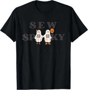 Sew Spooky Halloween Sewing Sew Spooky Ghost Quilt T-Shirt - T-Shirt | Black