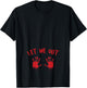 Let Me Out Bloody Hand Print Pregnant Halloween Costume T-Shirt - T-Shirt | Black
