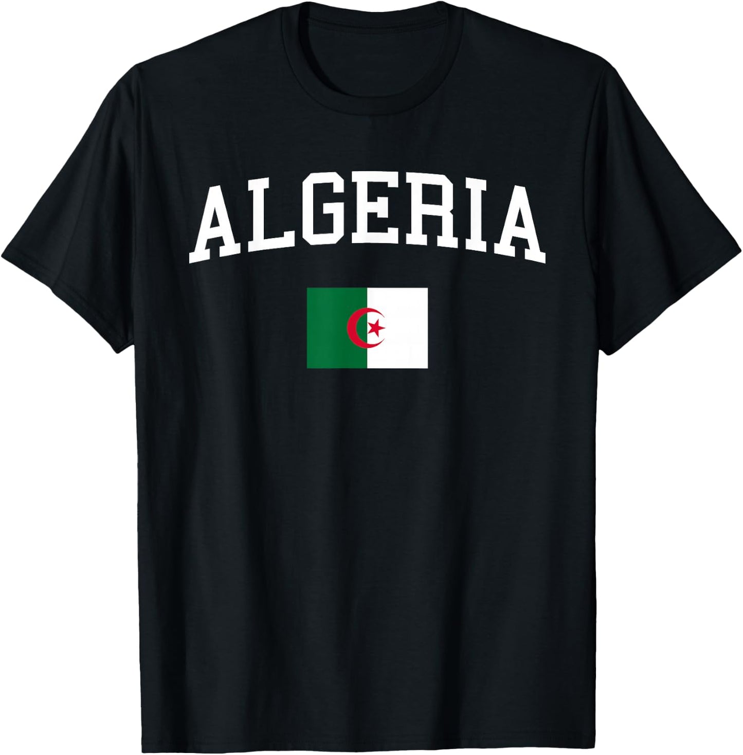 Algerian Flag Men Women Kids Algeria T-Shirt - T-Shirt | Black
