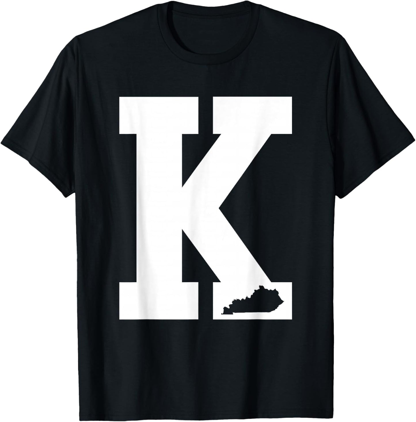 Vintage Letter K Kentucky Blue T-Shirt - T-Shirt | Black
