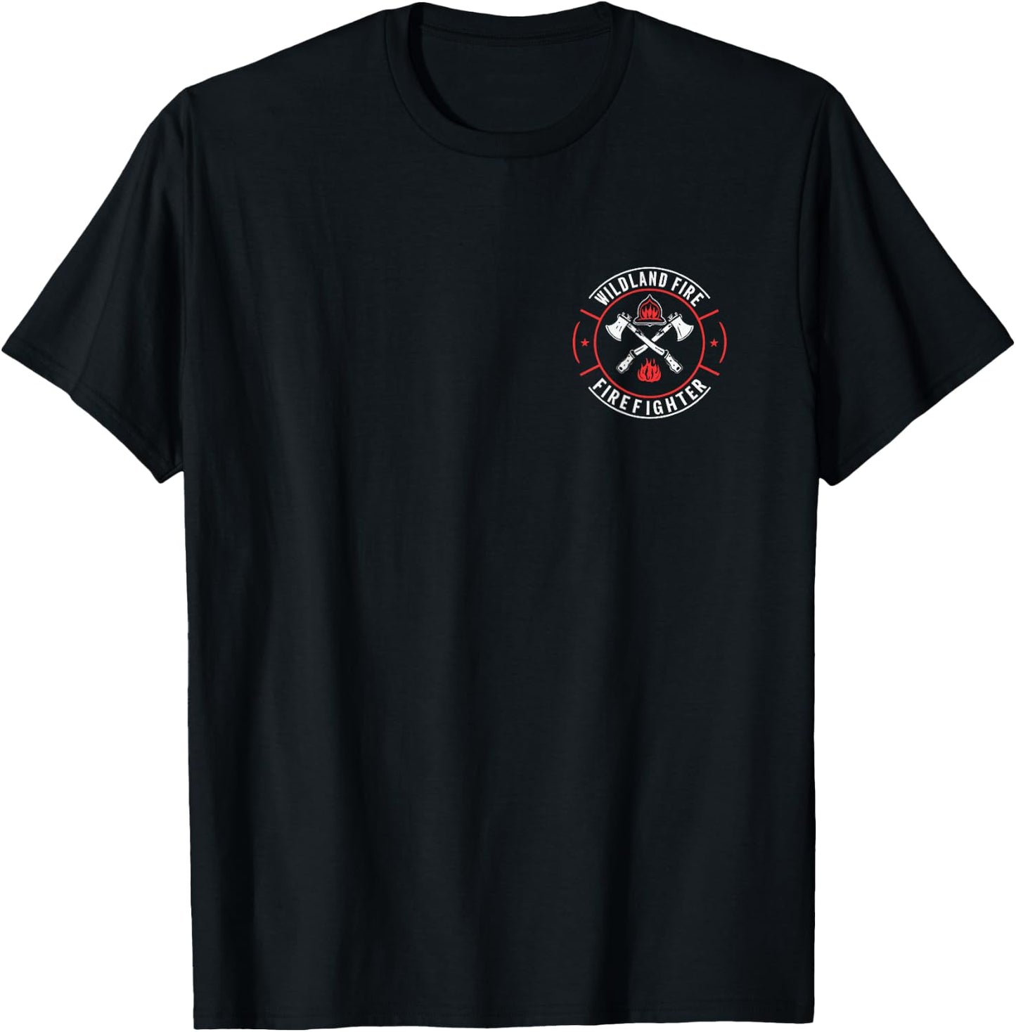 Wildland Firefighting Emblem Quote Wildland Fire Firefighter T-Shirt - T-Shirt | Black