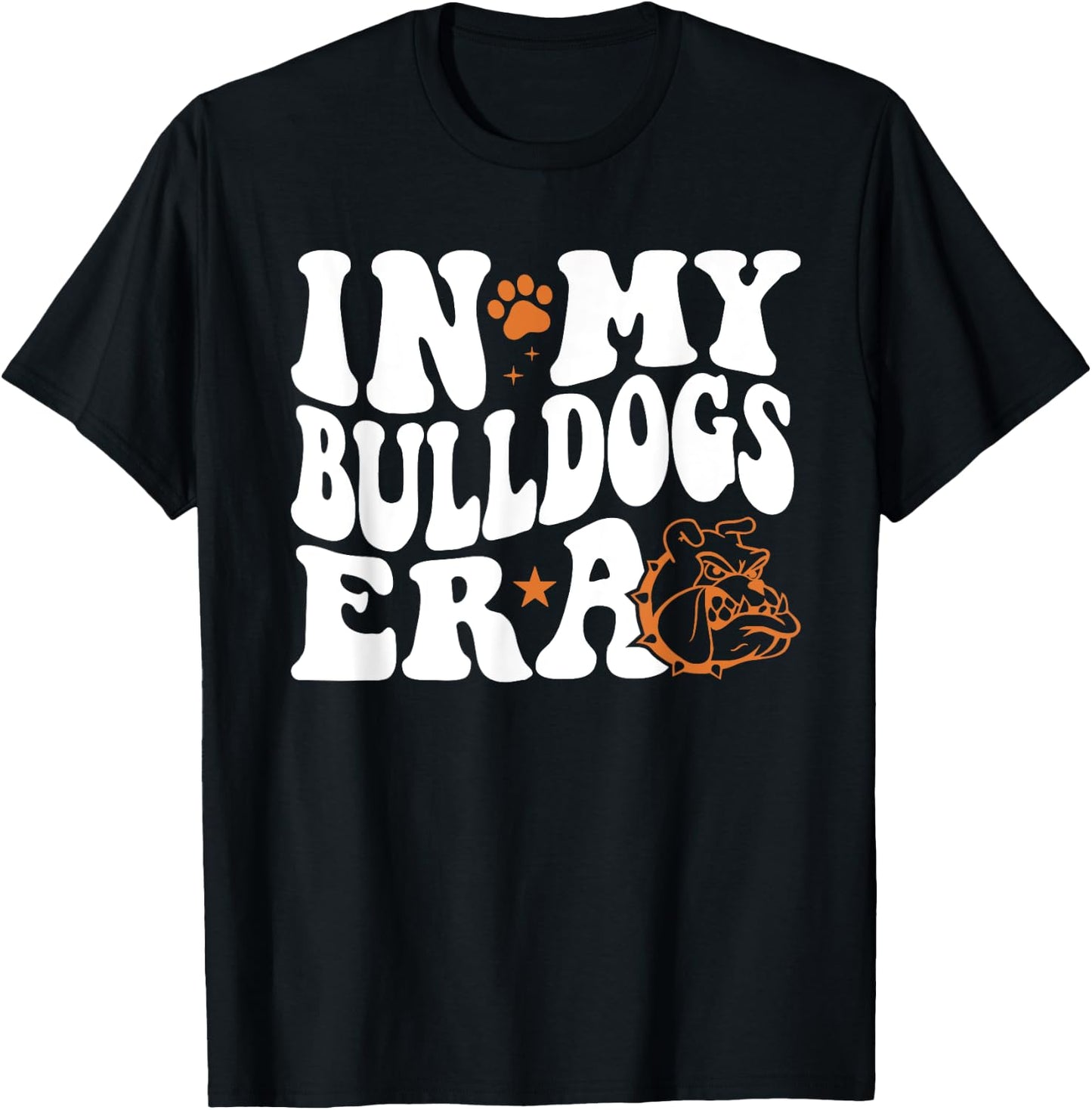 In My Bulldogs Era for Bulldog Mascot Sports Fan Men Women Girls Kids T-Shirt - T-Shirt | Black