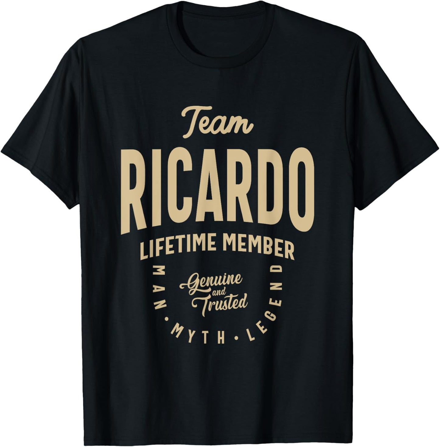 Team Ricardo Lifetime Member Funny Name Ricardo T-Shirt - T-Shirt | Black