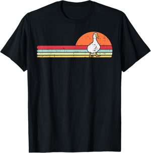 Duck Retro Chest Vintage Goose Farm Animal Men Women Kids T-Shirt - T-Shirt | Black