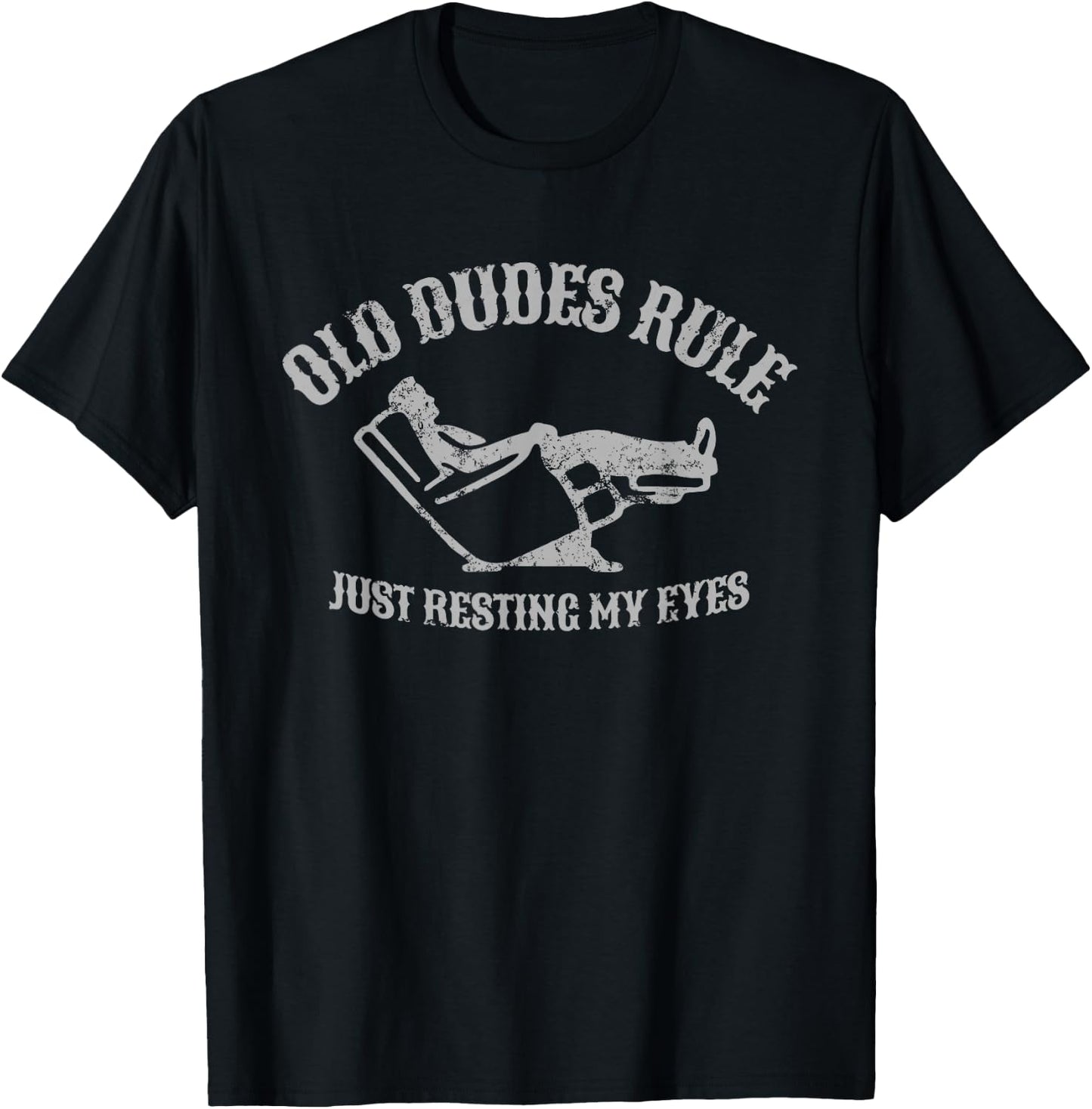 Old Dudes Rule Funny Fathers Day Dad Grandpa Pap Pappy T-Shirt - T-Shirt | Black