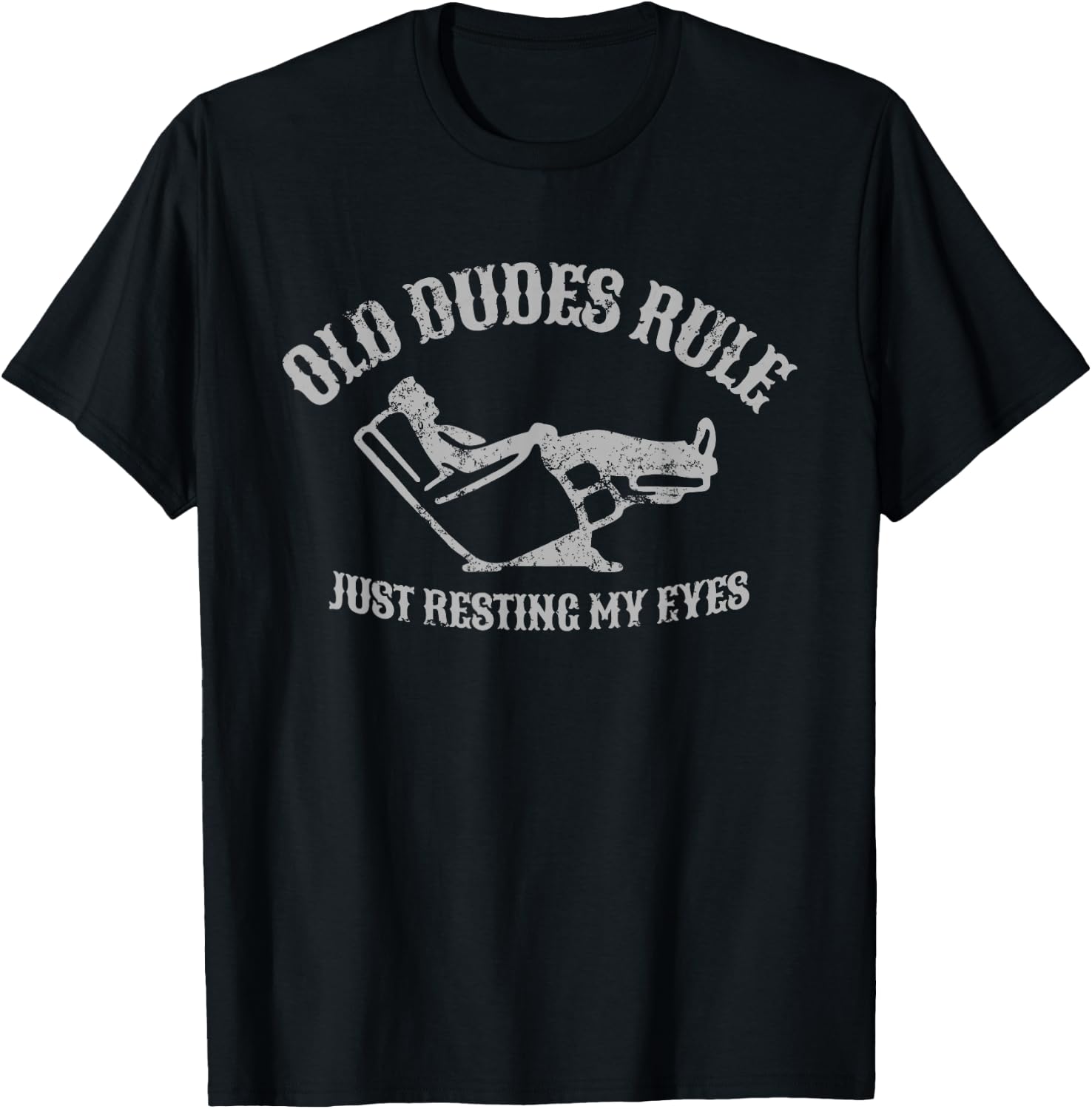 Old Dudes Rule Funny Fathers Day Dad Grandpa Pap Pappy T-Shirt - T-Shirt | Black