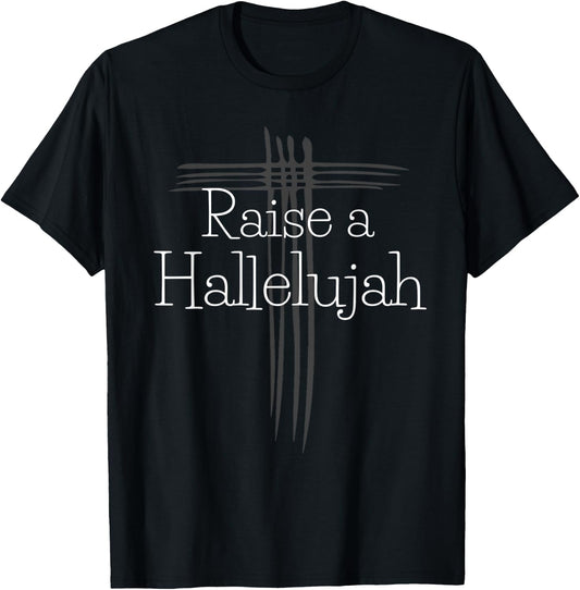 Vintage I Raise A Hallelujah Praise The Lord Amen T-Shirt - T-Shirt | Black