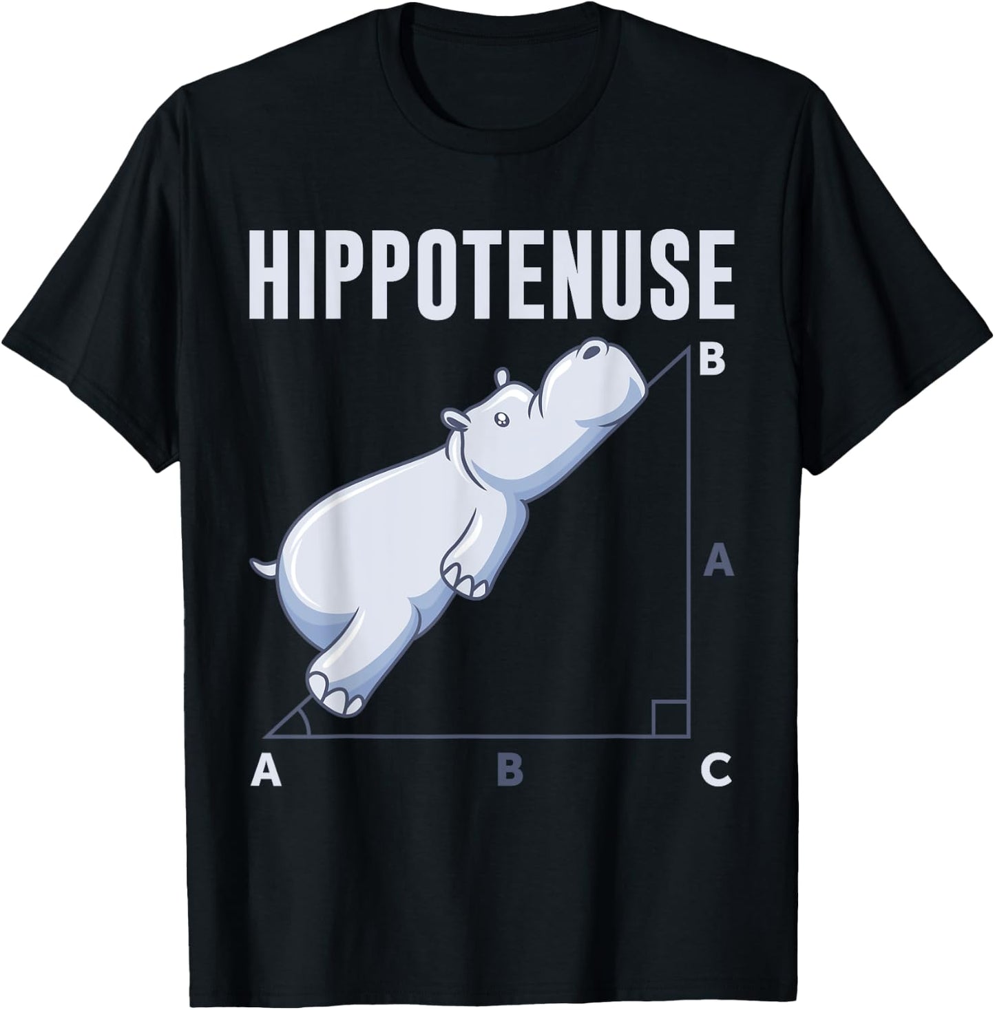 Mathematics Hippotenuse Maths Set of Pythagora's Geometry T-Shirt - T-Shirt | Black