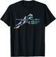 Fripp Island South Carolina Colorful Dolphin Lover Beach T-Shirt - T-Shirt | Black