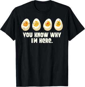 Deviled Eggs You Know Why Im Here Thanksgiving Men Women Kid T-Shirt - T-Shirt | Black