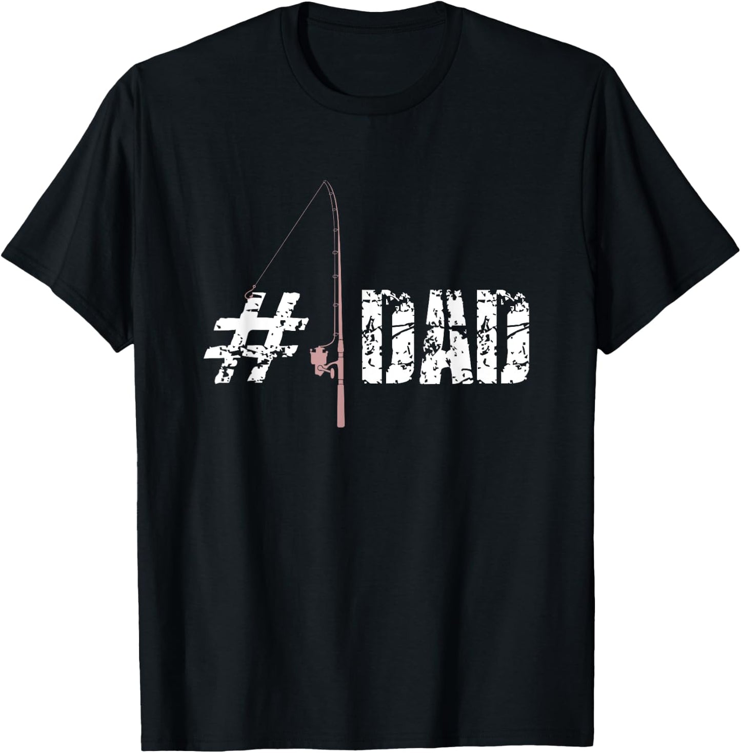 Fishing Dad Number 1 T Shirt Fathers Day Daddy Fish Gift T-Shirt - T-Shirt | Black