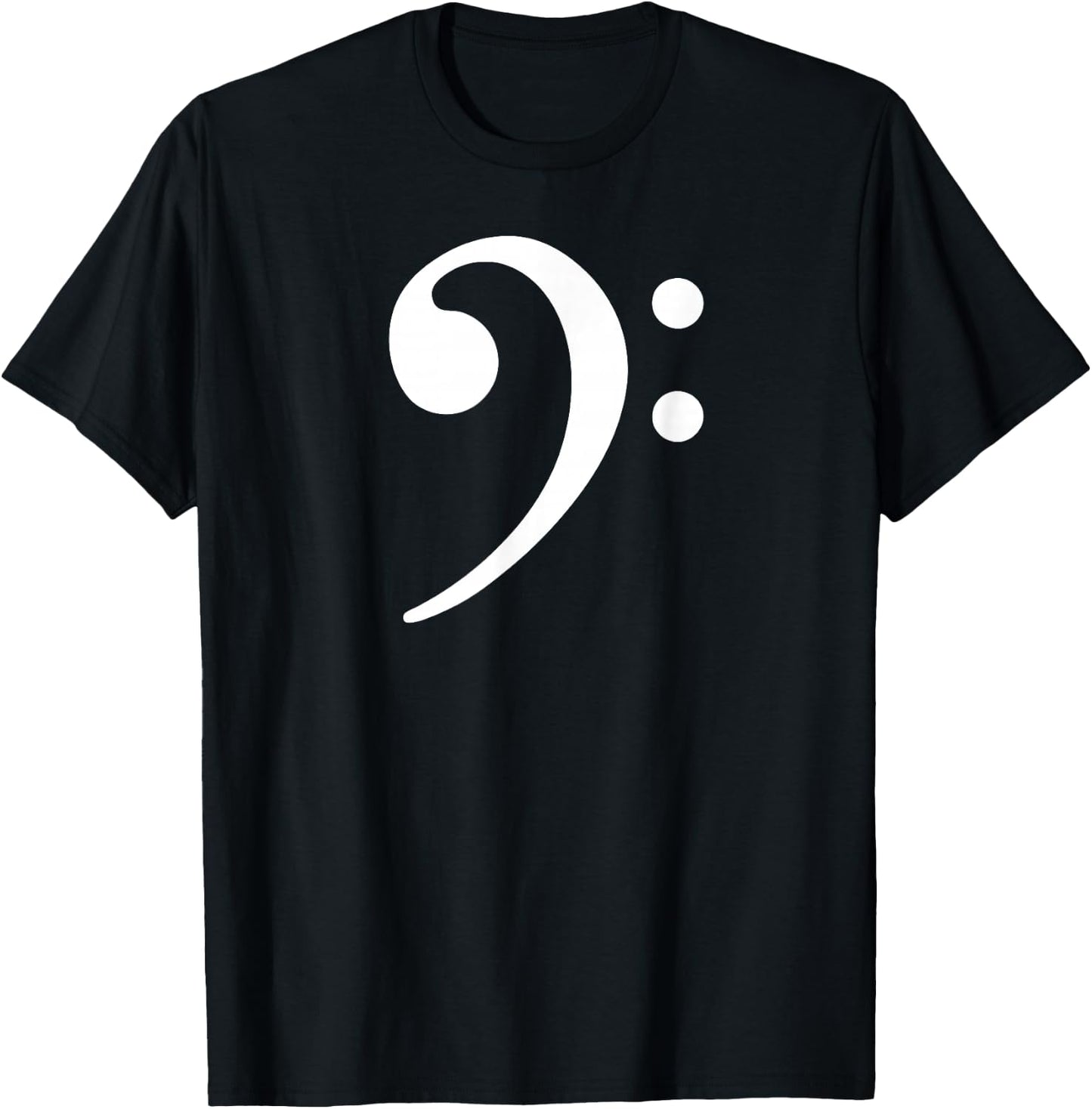 Kickazz Bass Player Bass Note F Key - Bass Clef, Black, Men's Small, Short Sleeve, Classic Fit, Polyester 100% T-Shirt - T-Shirt | Black