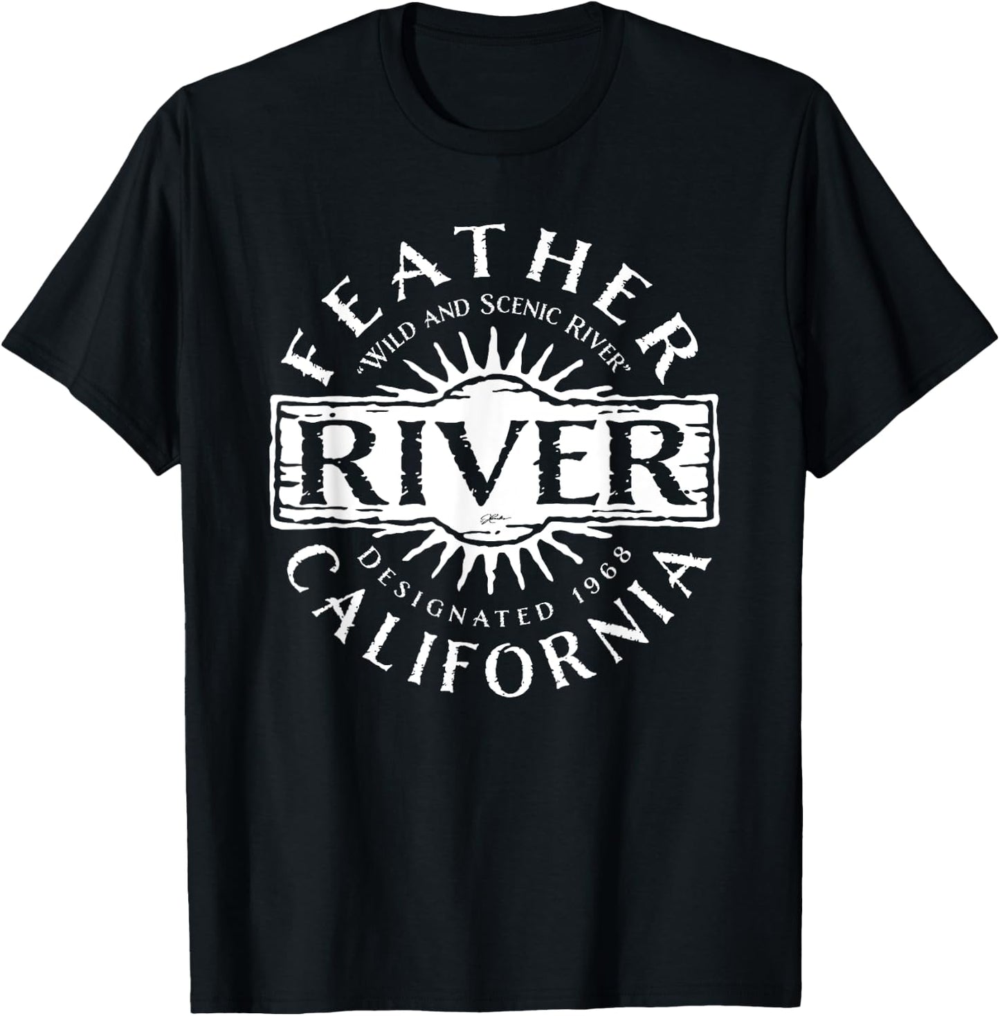 Feather River, California T-Shirt - T-Shirt | Black