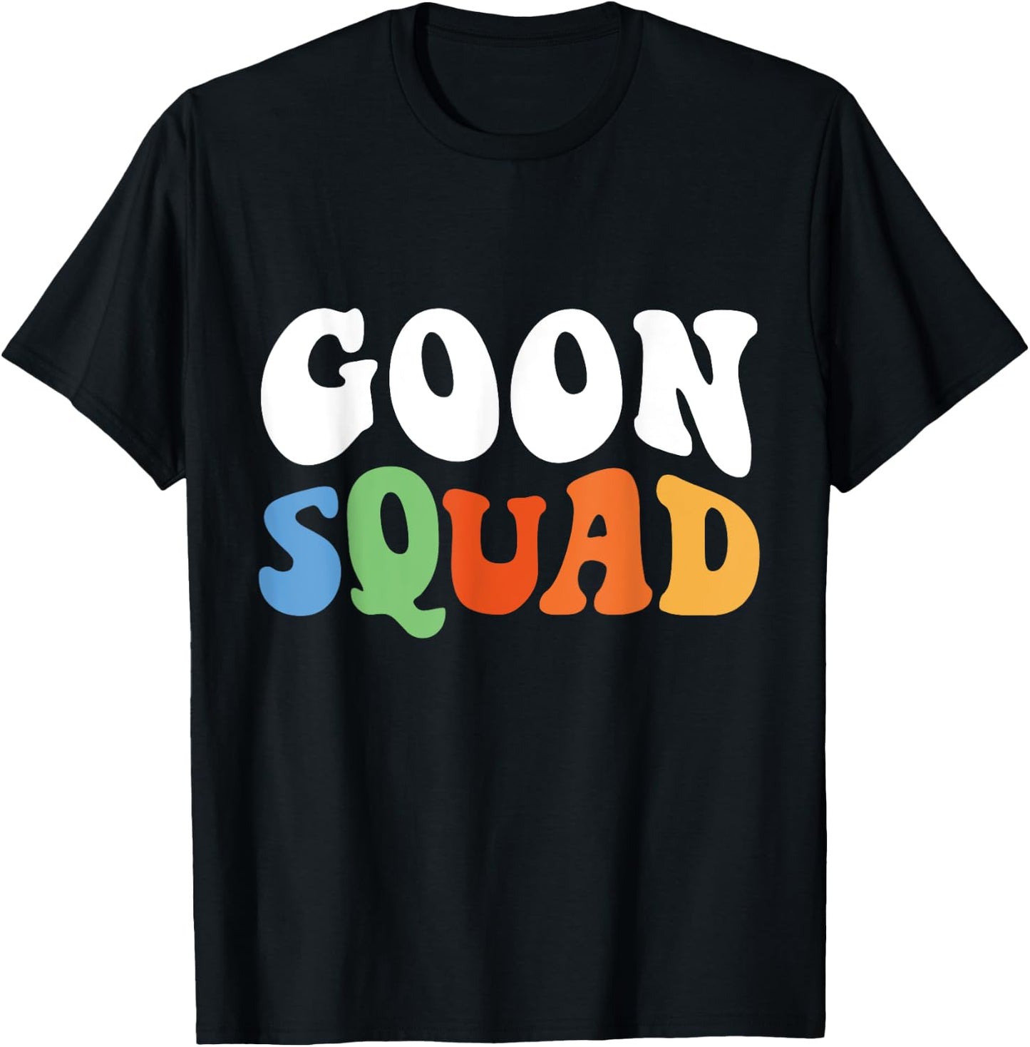 Men Women Boys Girls Funny Retro Goon Squad T-Shirt - T-Shirt | Black