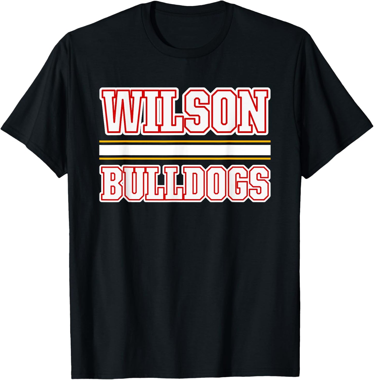Wilson Bulldogs Horizontal Stripes T-Shirt - T-Shirt | Black
