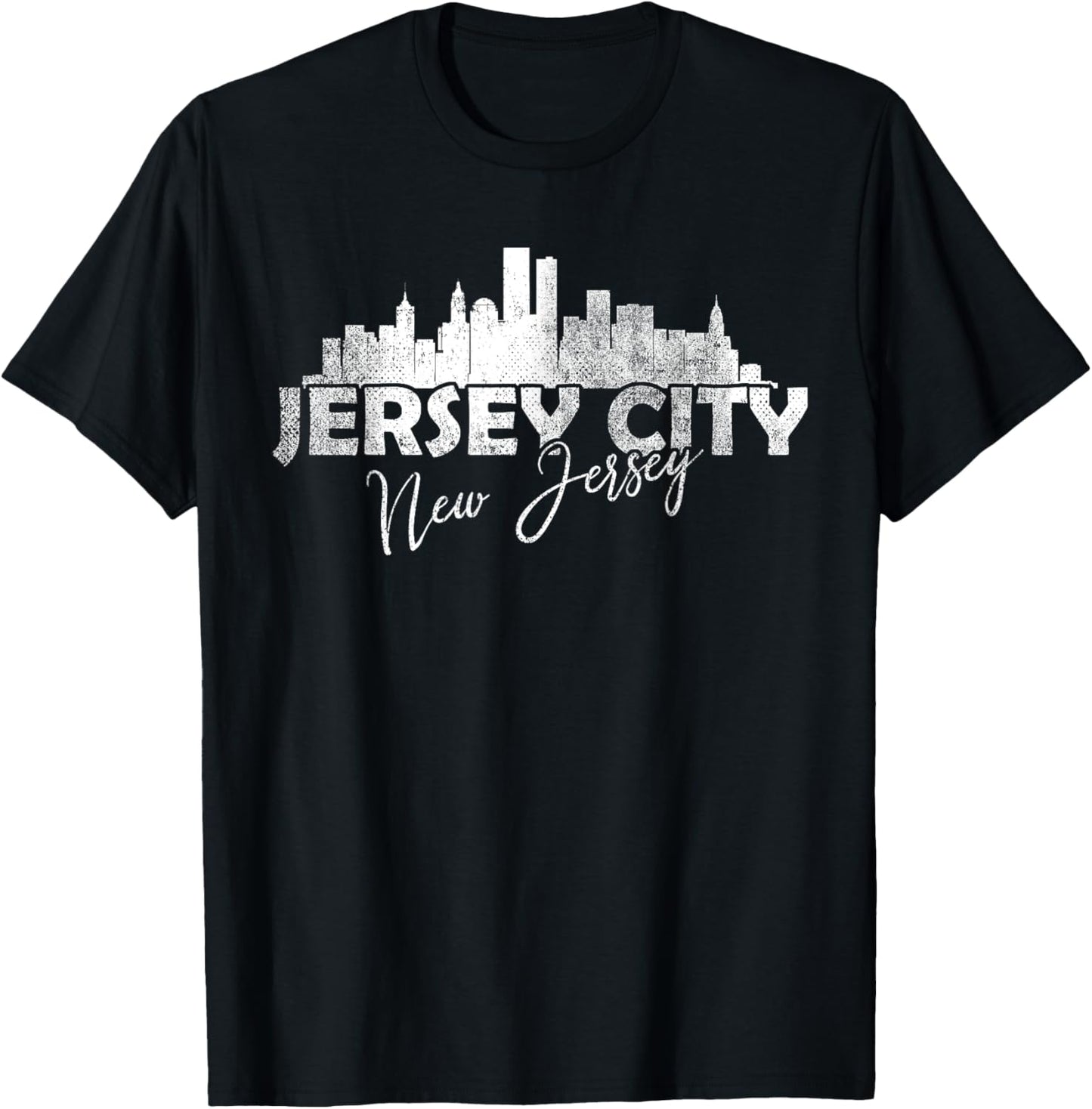Jersey City New Jersey NJ | Skyline T-Shirt - T-Shirt | Black