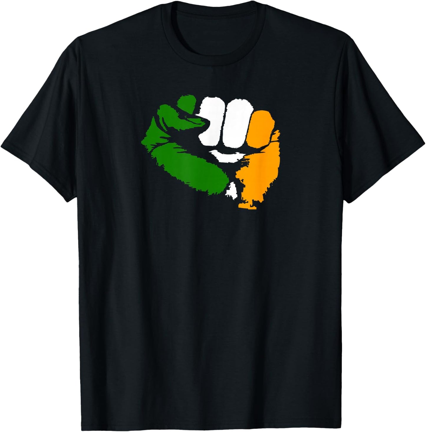 Tricolour Fist Irish Republican Design T-Shirt - T-Shirt | Black