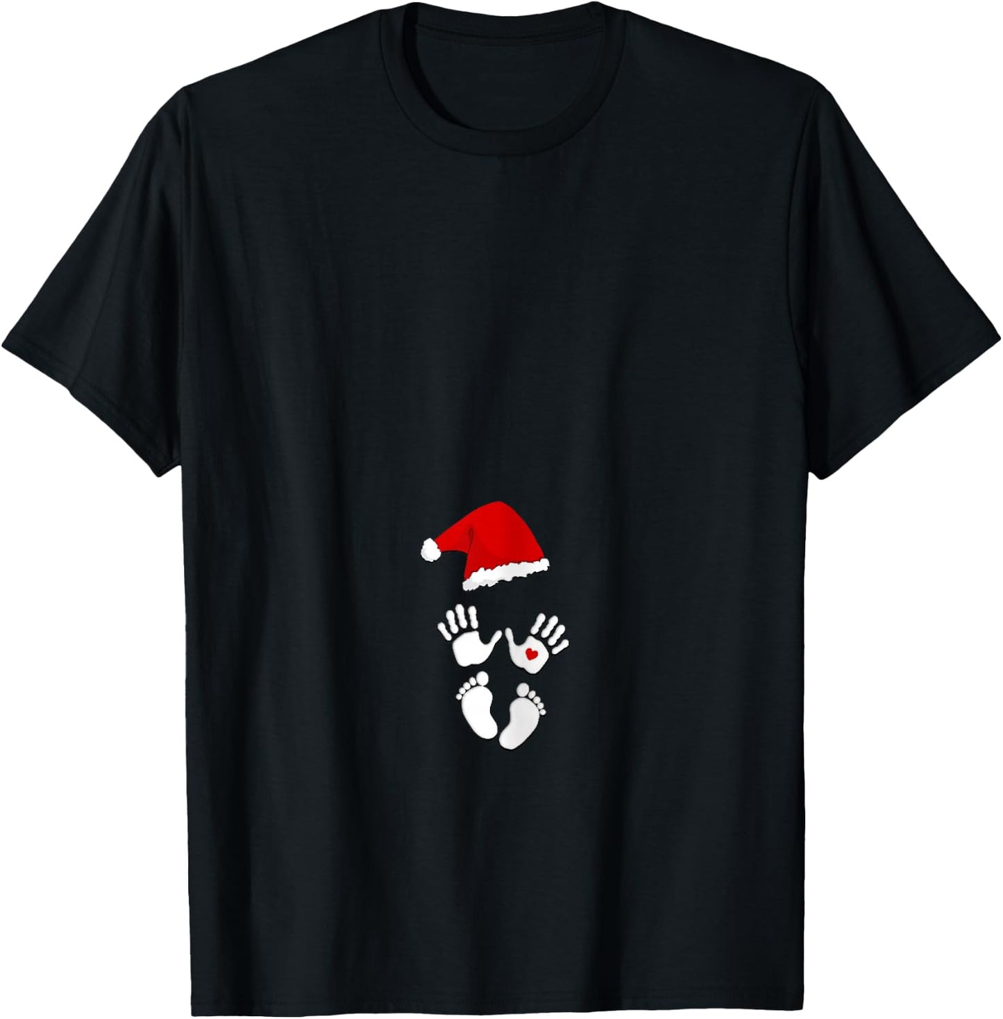 Baby Bump First Christmas Pregnancy Shirts Humor T-Shirt - T-Shirt | Black
