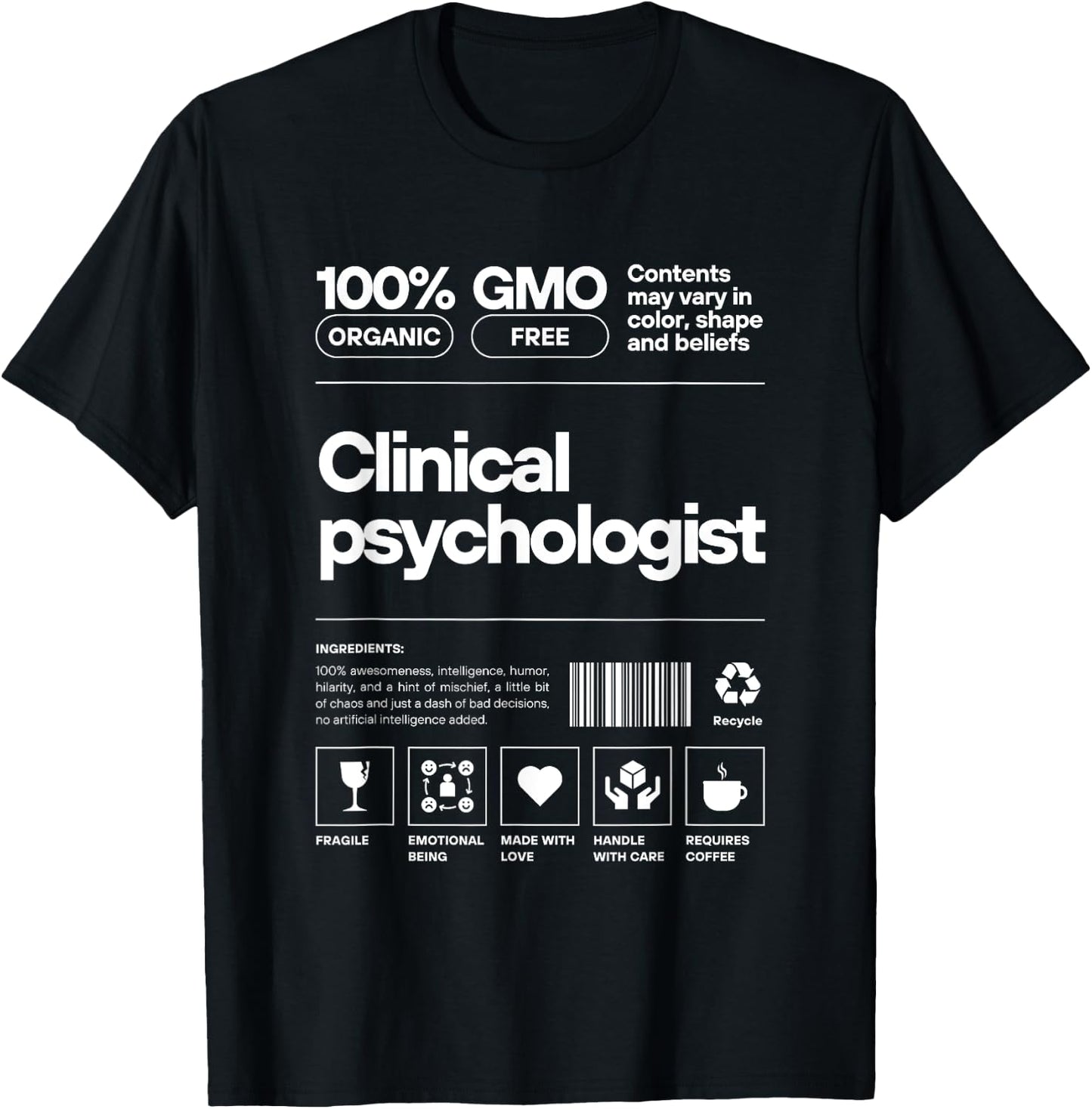 Clinical Psychologist T-Shirt - T-Shirt | Black