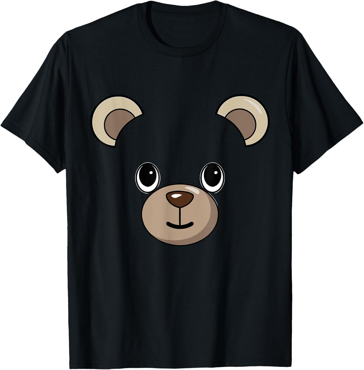 Halloween Teddy Bear Face Costume Kids Cute Themed T-Shirt - T-Shirt | Black