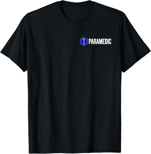 Paramedic Uniform Costume Star of Life Emt Ems Ambulance T-Shirt - T-Shirt | Black