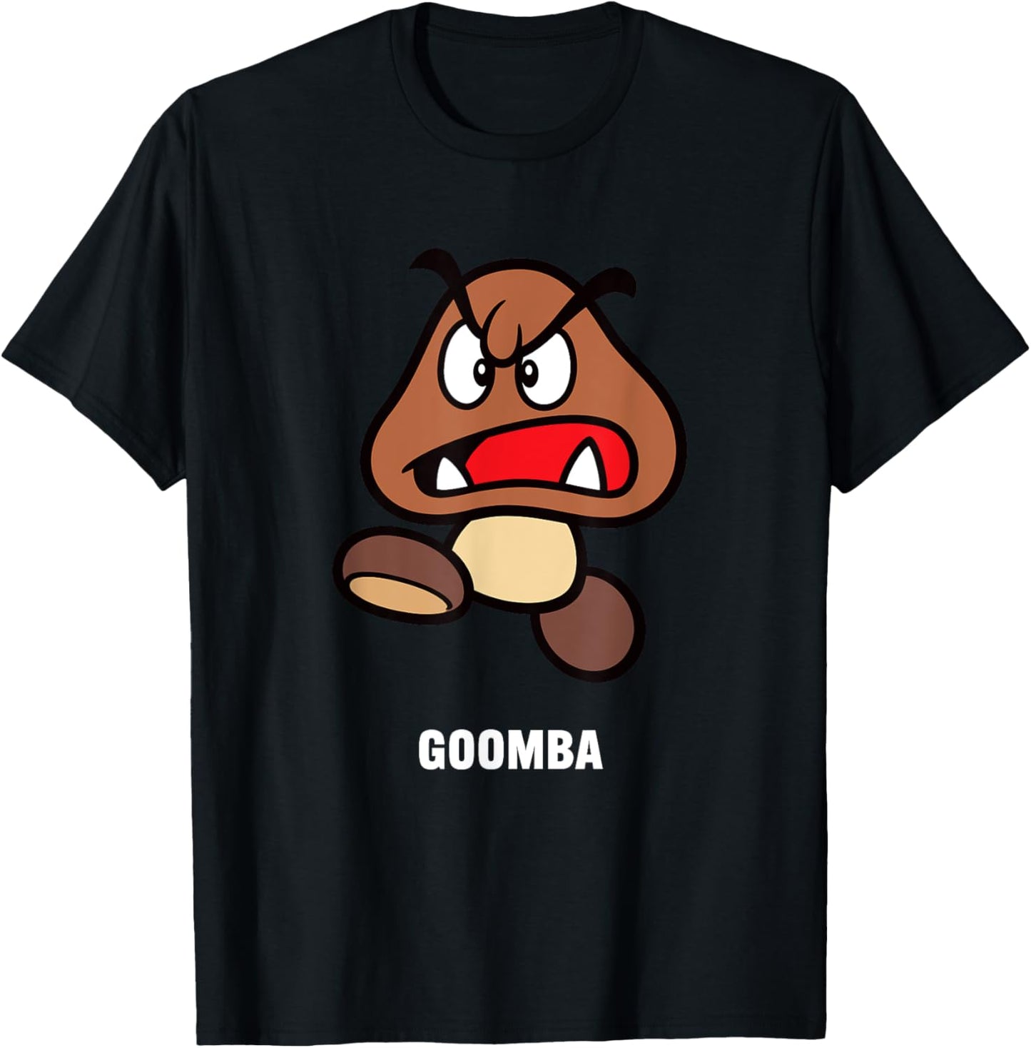 Super Mario Bros Goomba Run Center Icon T-Shirt - T-Shirt | Black
