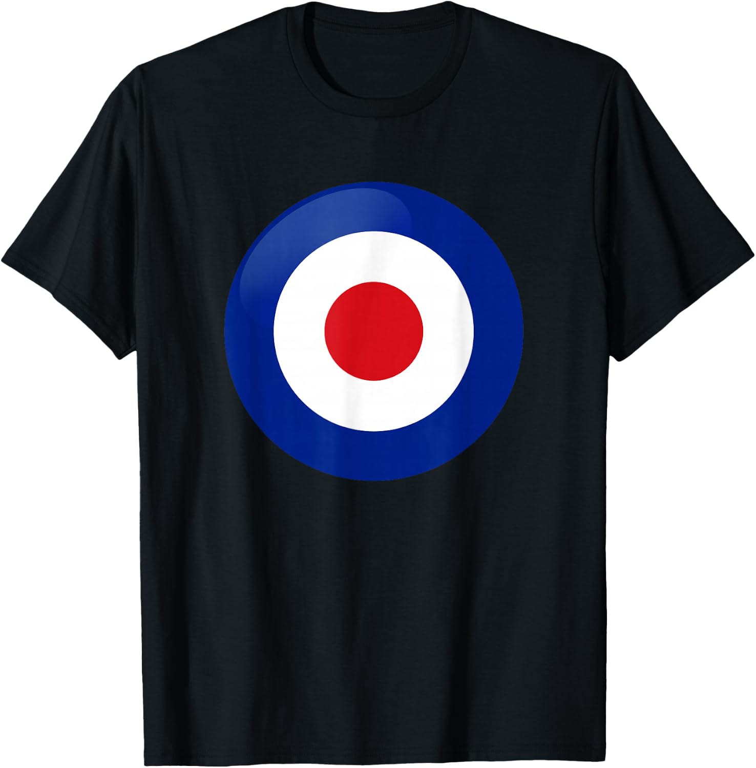 Vintage British RAF Mod Bullseye Retro Symbol Roundel Target T-Shirt - T-Shirt | Black