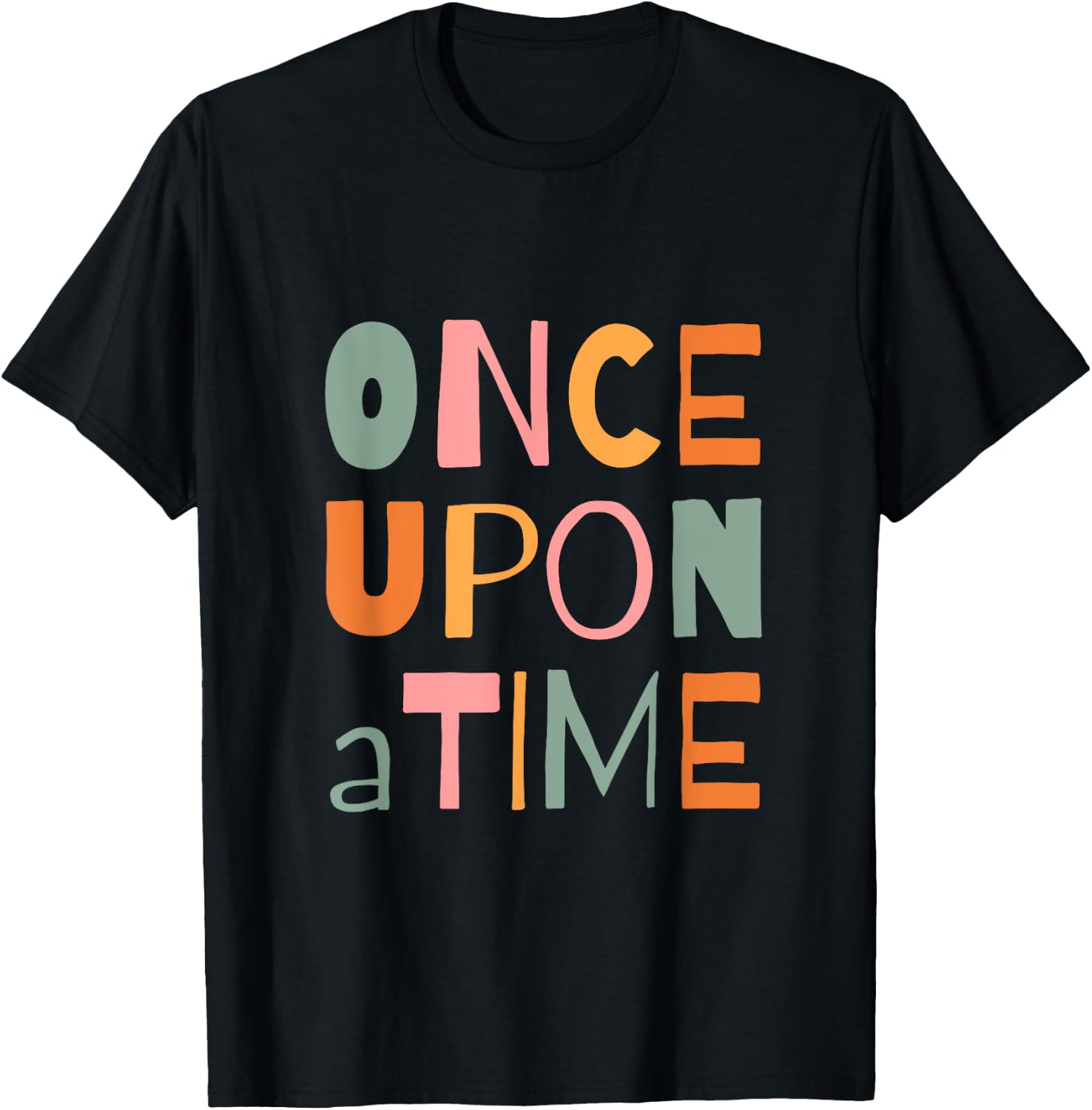 Once Upon A Time Storyteller Storytime Library Event Reading T-Shirt - T-Shirt | Black