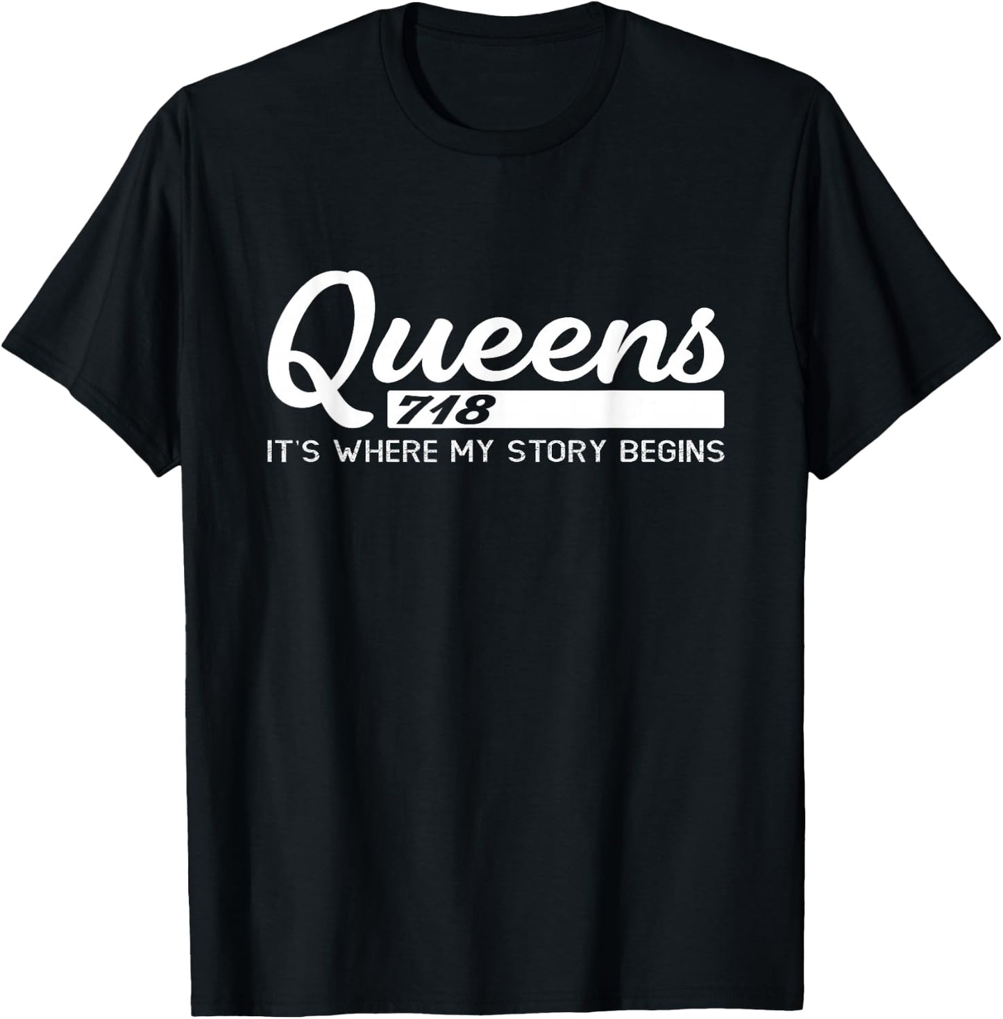 Queens NYC Shirts Men, Women Kids Its Where My Story Begins T-Shirt - T-Shirt | Black