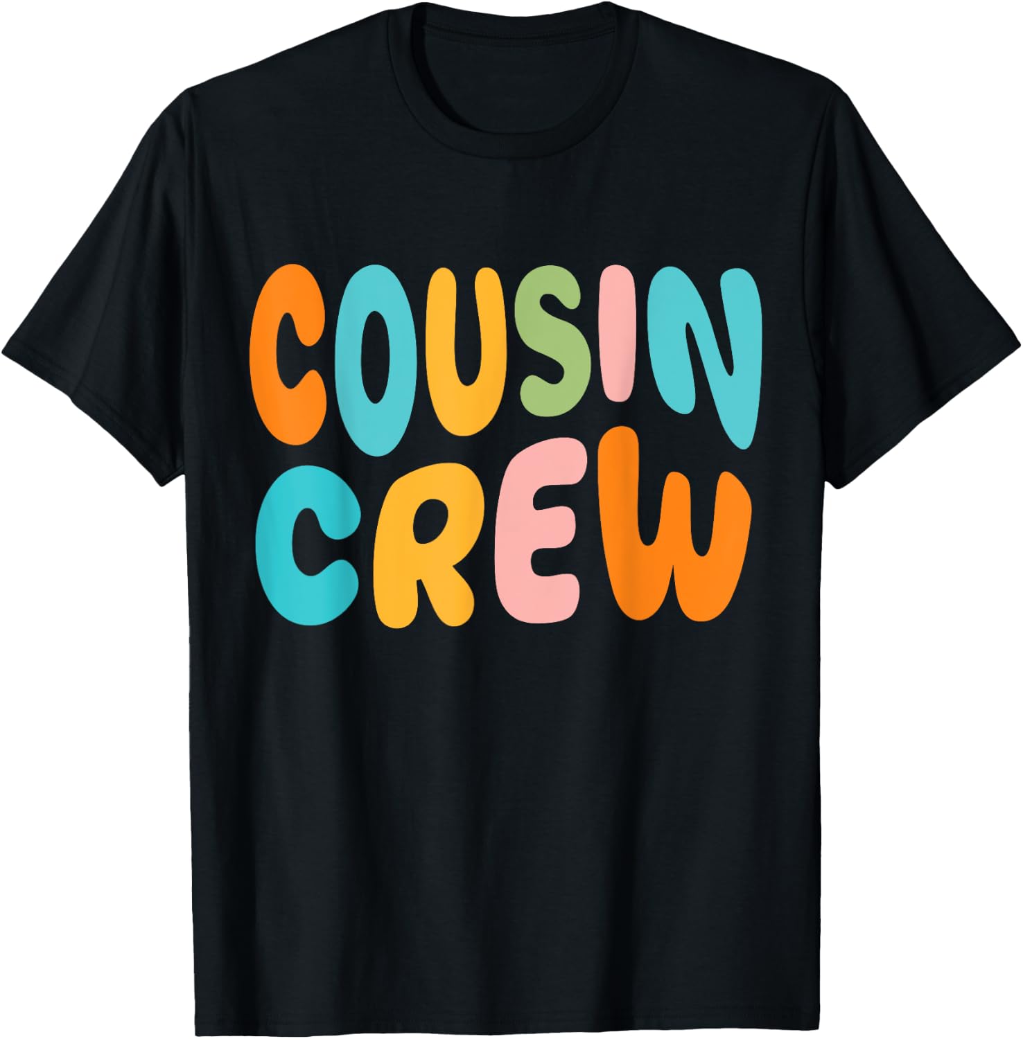 Cousin Crew 2025 Vacation Family Kid Boy Girl Toddler Match T-Shirt - T-Shirt | Black