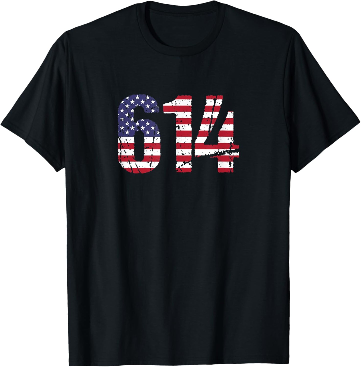 614 Ohio Area Code T-Shirt - T-Shirt | Black