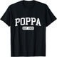 Poppa Est 2025 Promoted To Poppa Announcement T-Shirt - T-Shirt | Black