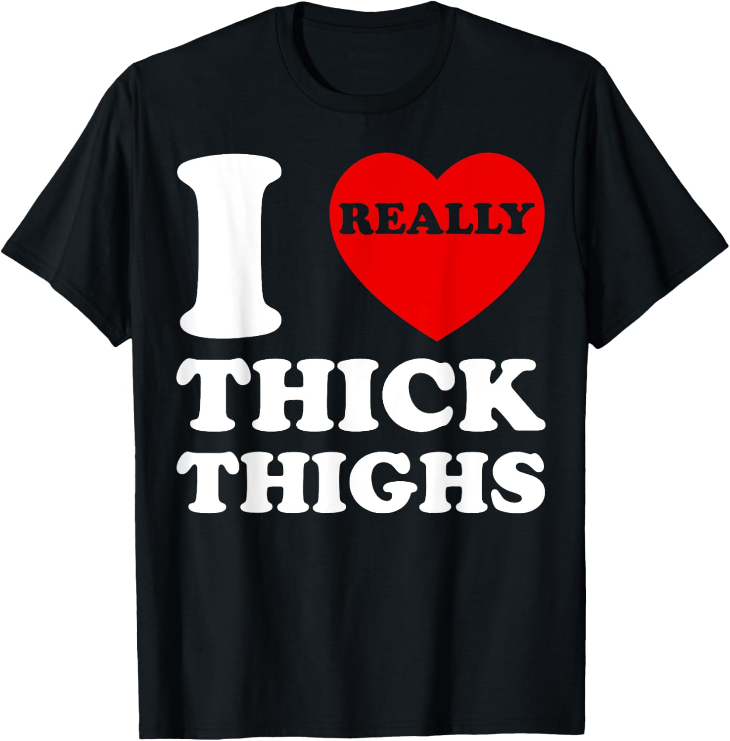 Retro I Love Thick Thighs I Heart Thick Thighs Women T-Shirt - T-Shirt | Black